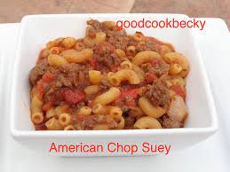 American cuisine is primarily western in origin, but has been significantly influenced by indigenous american indians, african americans, asians, pacific islanders, and many other cultures and ethnicities, reflecting the history of the united states. Skillet American Chop Suey Goodcookbecky S Blog