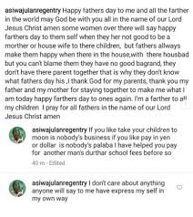 Happy fathers day wishes to ex husband. Update Mercy Aigbe Blasts Her Ex Husband Lanre Gentry After He Threw Shade At Her Over Her Father S Day Post Newz9ja