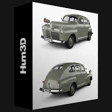 One big difference for 1946 was the interior. Hum3d Ford V8 Super Deluxe Tudor Sedan Army Staff Car 1942 3d Model Gfxdomain Blog