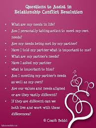 Psychology Questions To Assist In Relationship Conflict Resolution C Ask Coach Bobbi Www F Infographicnow Com Your Number One Source For Daily Infograp Relationship Conflict This Or That Questions Relationship Conflict Resolution