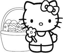 Hello kitty at the circus. Hello Kitty Coloring Pages Easter Coloring Home