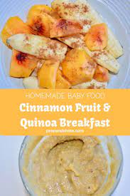 Homemade Baby Food Recipe Cinnamon Fruit And Quinoa Breakfast If You Are Looking For Baby Food Recipe Baby Puree Recipes Baby Food Recipes Pureed Food Recipes