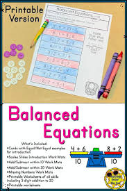 Balance Equation And Equal Equations Have Never Been More Fun Use These Balancing Equation Activities To Teac Equations Subtraction Activities Math Craftivity