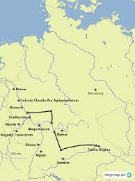 Der limes ist teil des internationalen welterbes „grenzen des römischen reiches. Stepmap Limes Und Romische Stadte Im Heutigen Deutschland Landkarte Fur Deutschland