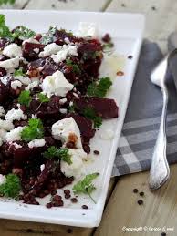 Salade De Betteraves Aux Lentilles Beluga Et Feta Epices Moi Lentilles Beluga Betterave Salade Recette Vegetarienne Lentilles