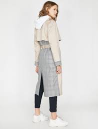 Kareli Trenckot Trenckot Moda Stilleri Kadin Giyim
