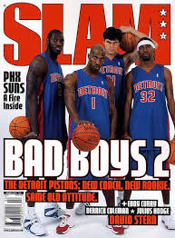 Slam 75 Detroit Pistons Ben Wallace Chauncey Billups Darko Milicic And Richard Hamilton Appeared On The Cover Of Detroit Pistons Detroit Detroit Basketball