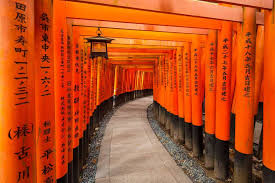 The shrine sits at the base of a mountain also. Fushimi Inari Shrine The True Japan