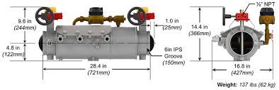 The assembly will fail both the first and second. 6 Deringer 30x Double Check Detector Assembly Backflow Prevention Valve Dcda Ii