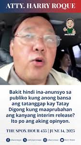 Bakit hindi ina-anunsyo sa publiko kung anong bansa ang tatanggap kay Tatay  Digong kung maaprubahan ang kanyang interim release? Ito po ang aking  opinyon., #HarryRoque #SpoxNgBayan, #BringPRRDHome