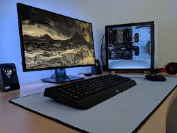 Black And White Pc Setup Just My Simple Black And White Themed Set Up I Thought I D Share Im All Ears To Any Suggestions Improvements Thanks Computer Setup Battlestation Nerd Room