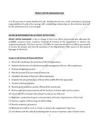Housekeeping Department Function Chart 2019