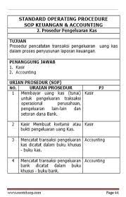 Pembahasannya meliputi sifat dasar perusahaan dan akuntansi; Sop Keuangan Accounting Contoh Sop Hrd Contoh Sop Perusahaan Contoh Sop Perusahaan Jasa Contoh Sop Administrasi C Keuangan Laporan Keuangan Diagram Alir