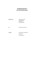 Endlich ist der praktikumsbericht fertig geschrieben. Praktikumsbericht Deckblatt