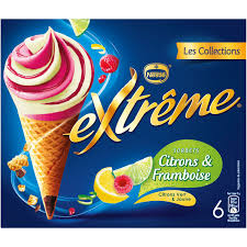 Glaces Sorbets Citrons Framboise Extreme La Boite De 6 Cones 426g A Prix Carrefour Glace Et Sorbet Sorbets Framboise