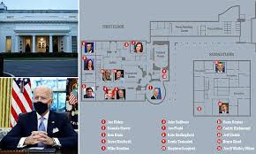 The west wing ground floor is also the site of a small restaurant operated by the presidential food service and staffed by naval culinary specialists and called the white house mess. Biden S West Wing Office Plans Shows Those In Power But Sister Valerie Is Missing Daily Mail Online