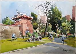 instagram 上的鄭京 成大小西門 watercolorpainting watercolorinlove watercolor inlove watercolorpaintings arts watercolors painting art