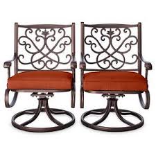 Folwell 2pk Cast Aluminum Swivel Dining Chairs Threshold Target Patio Furniture Patio Furniture Collection Patio Dining Chairs