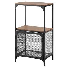 Fjallbo Shelving Unit Black 100x136 Cm Ikea Ikea Storage Shelves Solid Wood Shelves Ikea