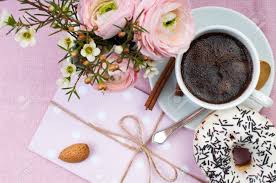 Maybe you would like to learn more about one of these? Lovely Breakfast In Pink Colors With Coffee Flowers And Sweets Stock Photo Picture And Royalty Free Image Image 13251009