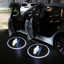 2x Wireless Led Courtesy Car Door Step Laser Welcome Ghost Lights For Chevrolet Unbranded Car Logos Car Laser Lights