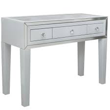 Dressing tables with mirrors and drawers. White Miami Mirror 3 Drawer Dressing Table No5a Interiors