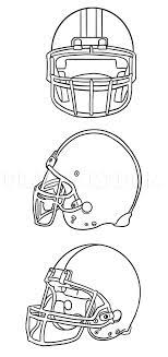 To paint a football helmet one would use waterbased spray paint. How To Draw A Football Helmet Step By Step Drawing Guide By Dawn Dragoart Com