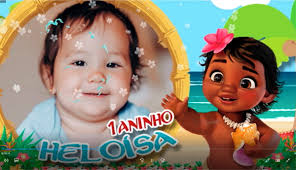 Convite animado Moana Baby