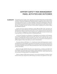 What is form be guidebook? Summary Airport Safety Risk Management Panel Activities And Outcomes The National Academies Press