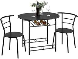 One lady actually bought one just because she had a small kitchen and it would work well. Amazon Com Kealive 3 Piece Kitchen Table Set Small Space Saving Dining Room Table Set For 2 Chairs With Metal Frame And Shelf Storage Bistro Table Set Home Breakfast Compact For Apartment