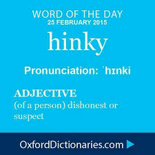 Hinky Of A Person Dishonest Or Suspect Words Weird Words Uncommon Words