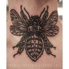 Pin By Cat Rocketship On Tattoos Bug Tattoo Bee Tattoo Throat Tattoo