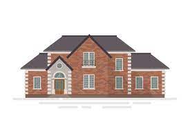 Affordable and search from millions of royalty free images, photos and vectors. Suburban Brick House Isolated 1263363 Vector Art At Vecteezy