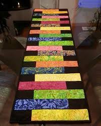 This Colourful Tropical Batik Table Runner Is Reversible And Would Look Great On Any D Batik Table Runners Quilted Table Runners Patterns Quilted Table Runners