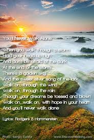 You Ll Never Walk Alone Lyrics Carousel Rodgers Hammerstein Alone Lyrics You Ll Never Walk Alone Lyrics