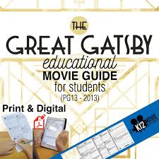 The Great Gatsby Movie Guide Questions Worksheet Pg13 2013 Gatsby Movie The Great Gatsby Movie Movie Guide