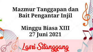 Check spelling or type a new query. Mazmur Tanggapan Minggu Biasa Xiii 27 Juni 2021 Tahun B Lasri Sitanggang Youtube