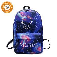 Cool backpacks for boys are essential for any boy to be part of his peer group. Bonamie Night Light Cool Backpack Music Boy Backpacks Luminous School Bags For Teenager Girls Boys Book Bag Starry Sky Backpack School Bag For Teenager Bags For Teenagersky Backpack Aliexpress