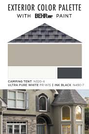 Sure To Give Your Home A Major Style Upgrade This Exterior Color Palette From Behr Paint Is Exterior Paint Colors For House Exterior Color Palette Behr Colors