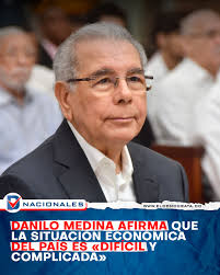 El expresidente Danilo Medina afirmó este domingo estar de acuerdo con la  apreciación que, según él, tiene la población sobre la situación económica  de República Dominicana, afirmando que la misma es “difícil”