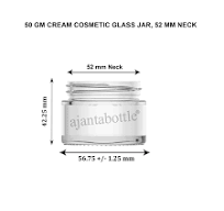 50 GM CREAM COSMETIC GLASS JAR
