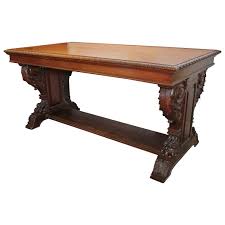 19th Century Gothic Revival Scottish Library Table Or Desk Library Table Table Furniture