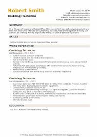 cardiology technician resume samples