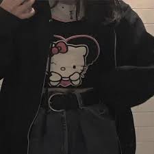 Maybe you would like to learn more about one of these? Grunge Outfits Hello Kitty Goth Aesthetic Novocom Top