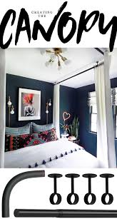 How To Create A Ceiling Canopy Hunted Interior Canopy Bed Diy Canopy Bedroom Bedroom Lighting Diy