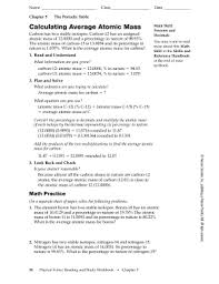Average atomic mass = mass 1 x % isotope 1 + mass 2 x % isotope 2 + (etc.) Chapter 5 Calculating Average Atomic Mass Worksheet Answers Fill Online Printable Fillable Blank Pdffiller