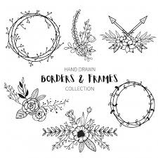 Download Hand Drawn Border Frame Collection For Free Hand Drawn Border How To Draw Hands Flower Drawing