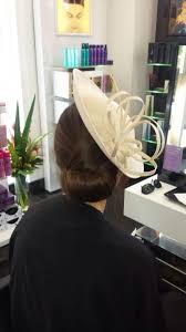 Updo With Fascinator Fascinator Hairstyles Wedding Guest Hairstyles Guest Hair
