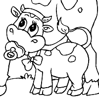 You could also print the image while using the print button above the image. Mother And Child Cows Coloring Pages Surfnetkids