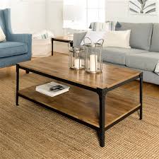 4.5 out of 5 stars. Walker Edison Angle Iron Rustic Wood Coffee Table Barnwood Lw46aictbw Rona